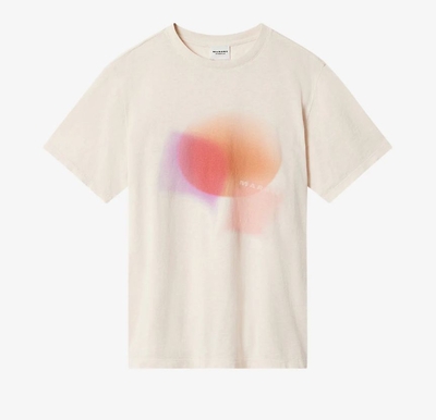 camiseta zewel estampada de algodón crudo